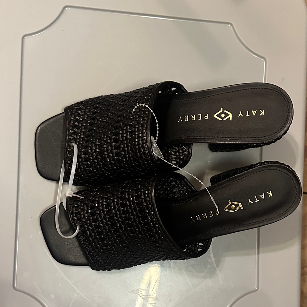 Katy Perry Collections Black Woven Mules